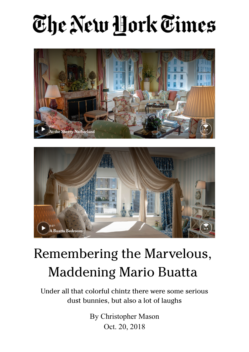 Remembering the Marvelous, Maddening Mario Buatta